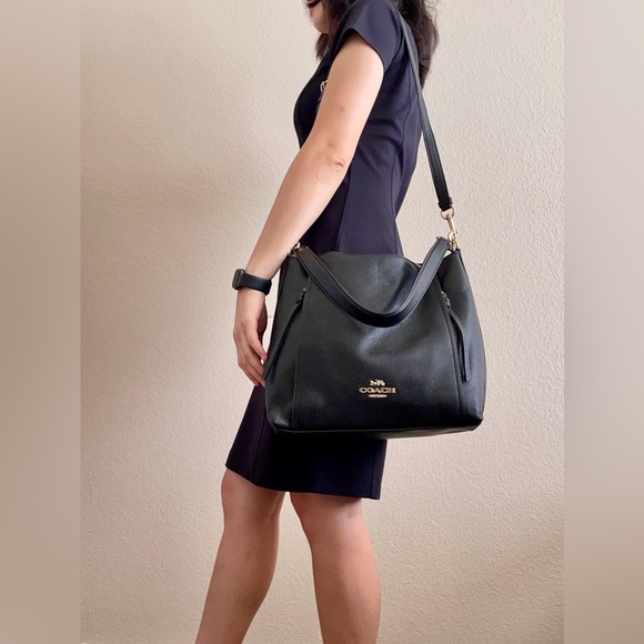 Coach Marlon Hobo Leather Tote Bag - Picture 5 of 15